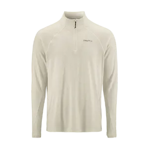 Craft Wool Hardloopshirt Lange Mouwen Beige Melange Heren