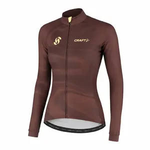 Craft Simone Cornelisse Fietsshirt Lange Mouwen Bruin Dames