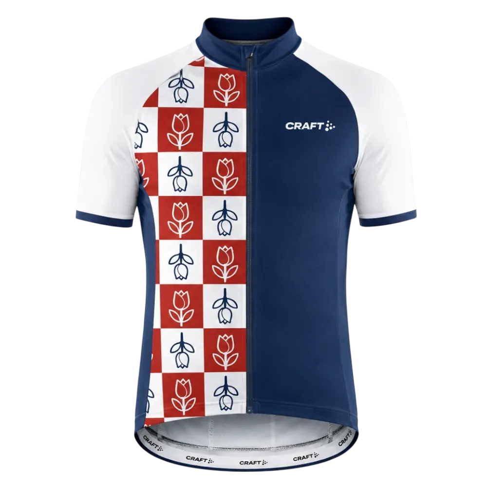 CRAFT LMTD 2.0 Eneco Tour Fietsshirt Korte Mouwen Dutch Bloom Rood/Wit/Blauw
