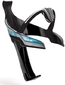 Elite Sior Mio Fiberglass Glossy Zwart/Logo Blauw Bidonhouder