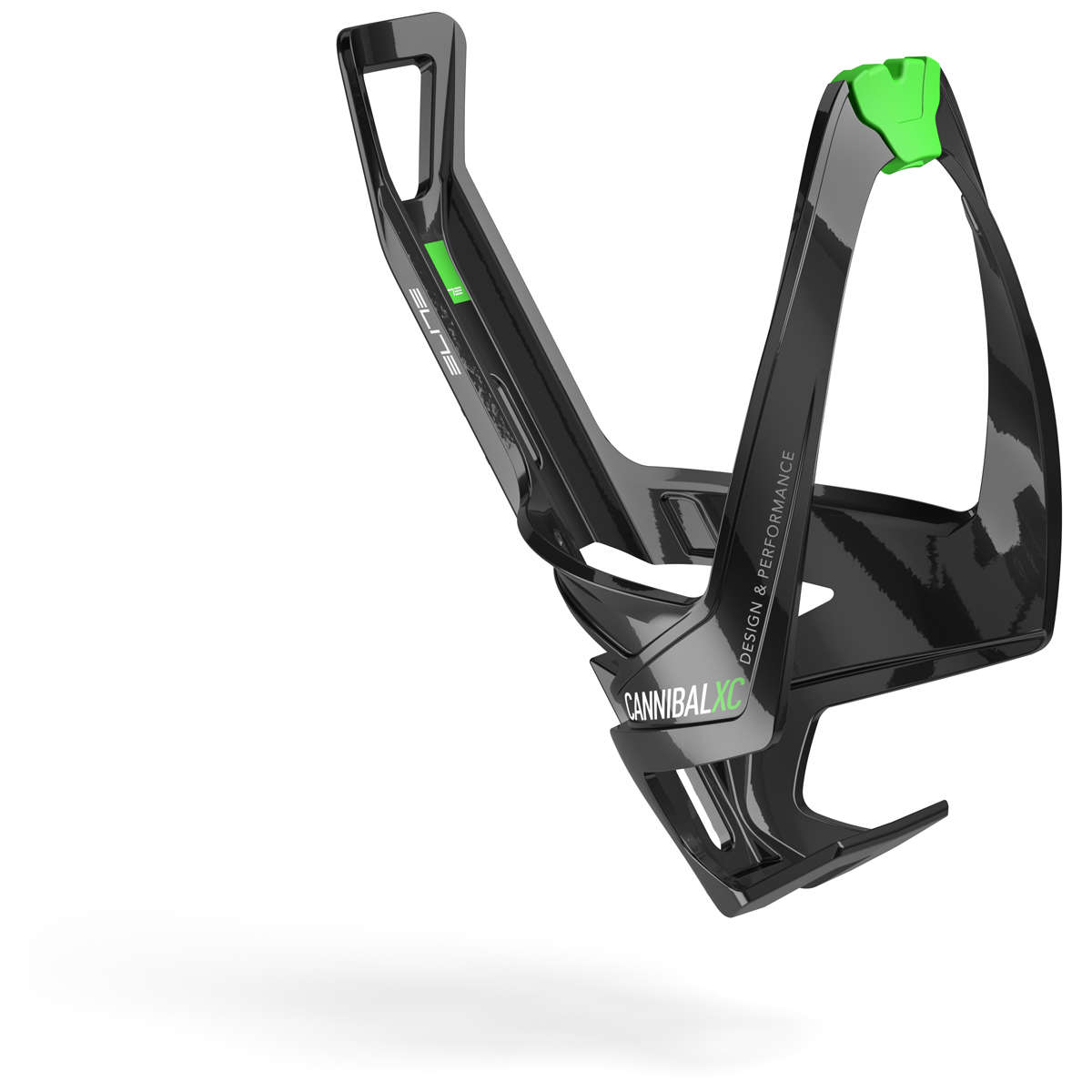 Elite Cannibal XC Logo Bidonhouder Glossy Zwart/Groen