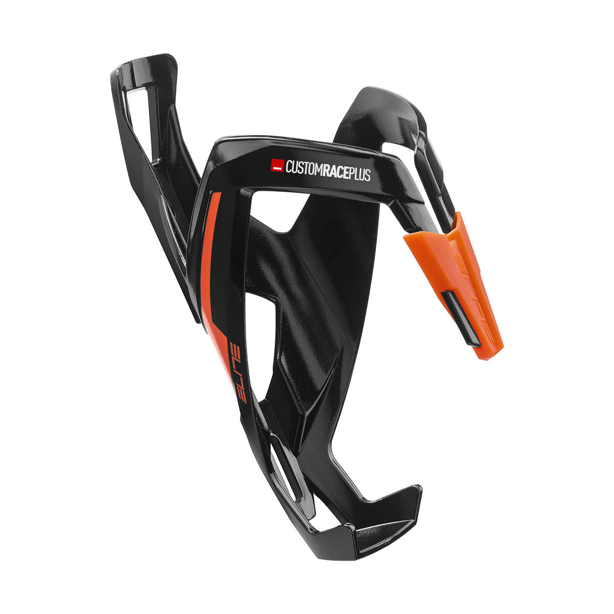 Elite Custom Race+ Logo Bidonhouder Glossy Zwart/Oranje