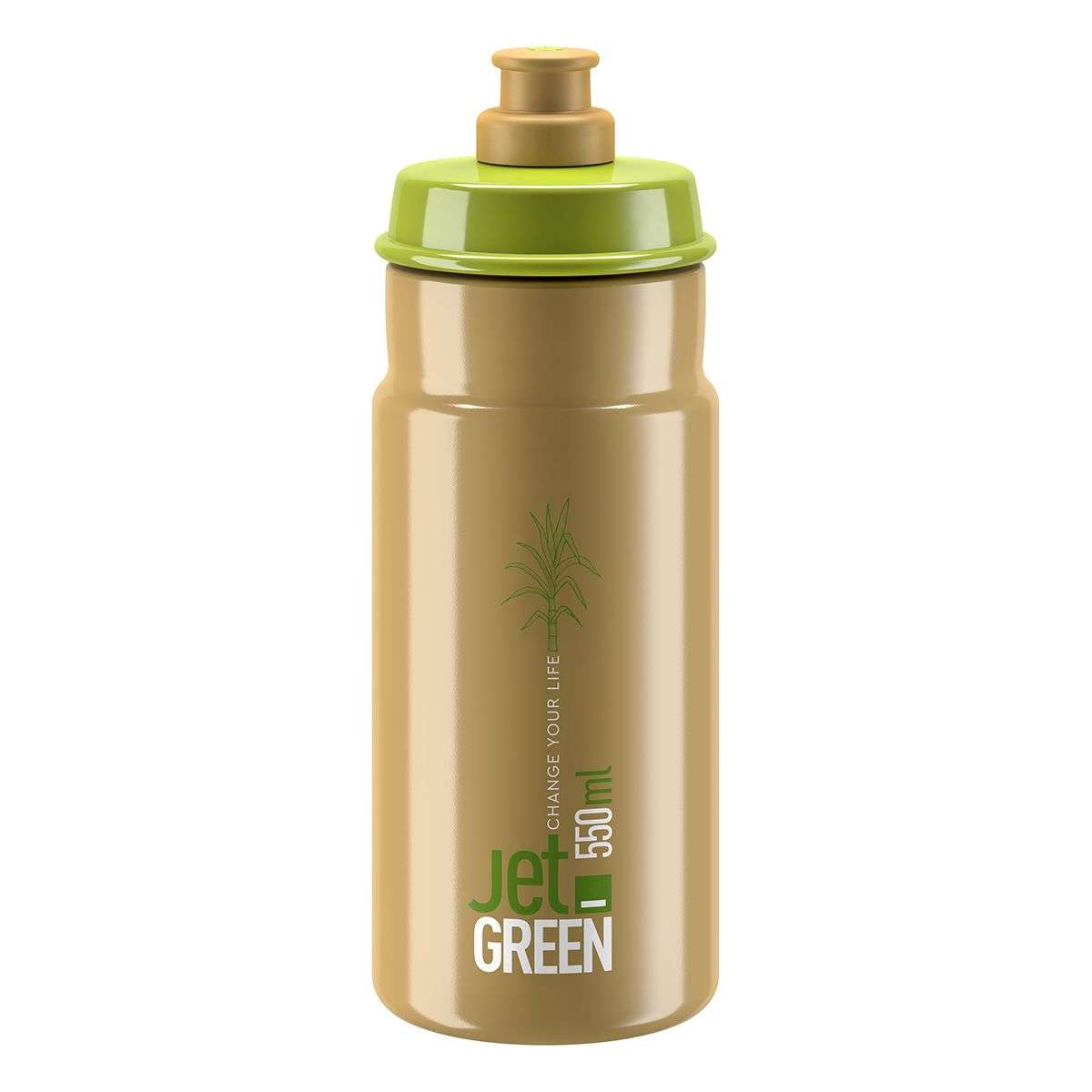 Elite Jet Green Logo Bidon Bruin/Groen 550ml