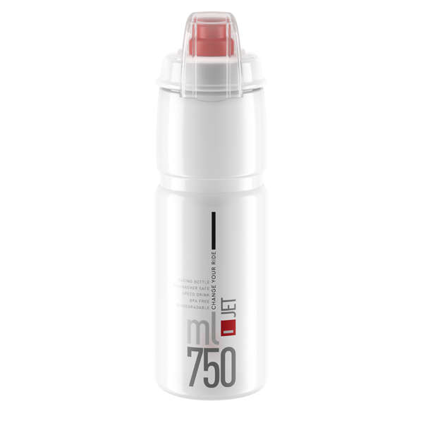 Elite Jet Plus Logo Bidon Transparant/Rood 750ml