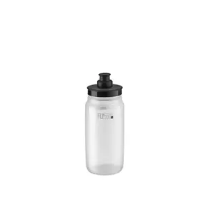 Elite Fly Tex Logo Bidon Transparant Zwart 550ml