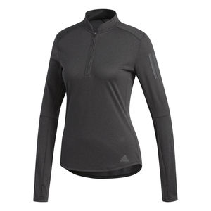 adidas Own The Run Zip Hardloopshirt Lange Mouwen Zwart Dames