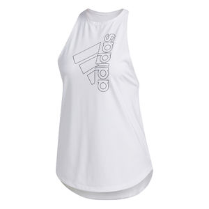 adidas Tech Badge Hardloopshirt Zonder Mouwen Wit/Zwart Dames