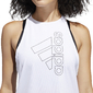 adidas Tech Badge Hardloopshirt Zonder Mouwen Wit/Zwart Dames