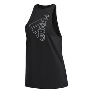 adidas Tech Badge Hardloopshirt Zonder Mouwen Zwart/Wit Dames