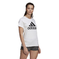 adidas Badge Cotton Trainingsshirt Korte Mouwen Wit Dames
