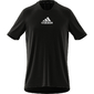 adidas 3 Stripes Back Hardloopshirt Korte Mouwen Zwart/Wit Heren