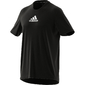 adidas 3 Stripes Back Hardloopshirt Korte Mouwen Zwart/Wit Heren