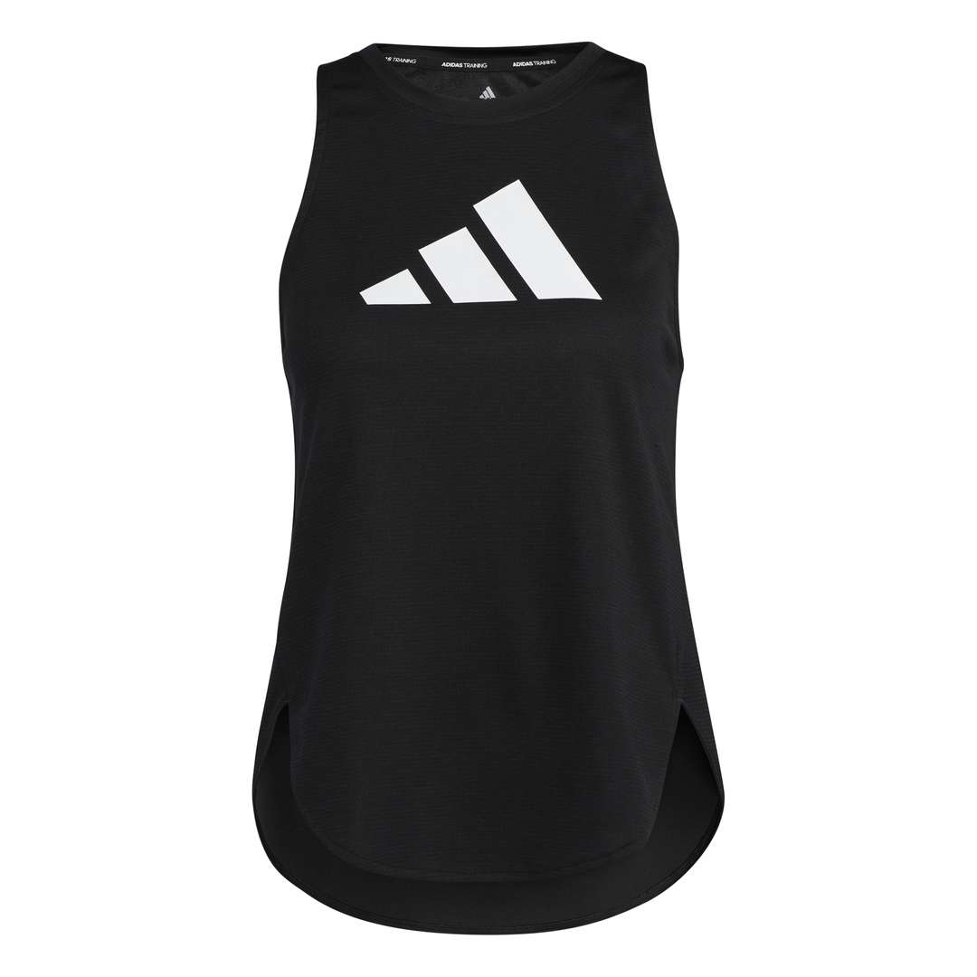 adidas Bos Logo Hardloopshirt Zonder Mouwen Zwart/Grijs/Wit Dames