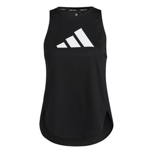 adidas Bos Logo Hardloopshirt Zonder Mouwen Zwart/Grijs/Wit Dames
