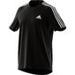 adidas 3 Stripes Hardloopshirt Korte Mouwen Zwart/Wit Heren