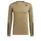 adidas 3-Stripes Training Hardloopshirt Lange Mouwen Groen Heren
