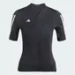 adidas Tempo 3-Stripes Fietsshirt Korte Mouwen Zwart/Wit Dames