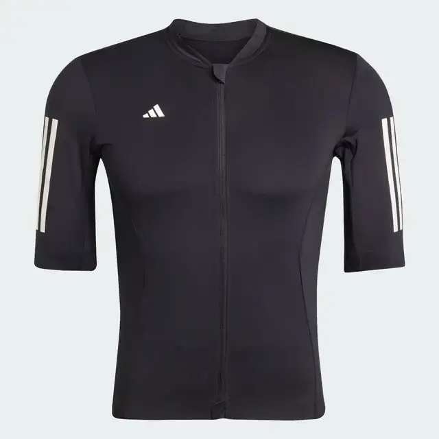 adidas Tempo 3-Stripes Fietsshirt Korte Mouwen Zwart/Wit Heren