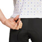 adidas Tempo 3-Stripes Mosaic Fietsshirt Korte Mouwen Wit Heren
