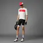adidas Tempo 3-Stripes Legacy Fietsshirt Korte Mouwen Wit/Rood Heren