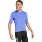 adidas Tempo 3-Stripes Fietsshirt Korte Mouwen Blauw Heren