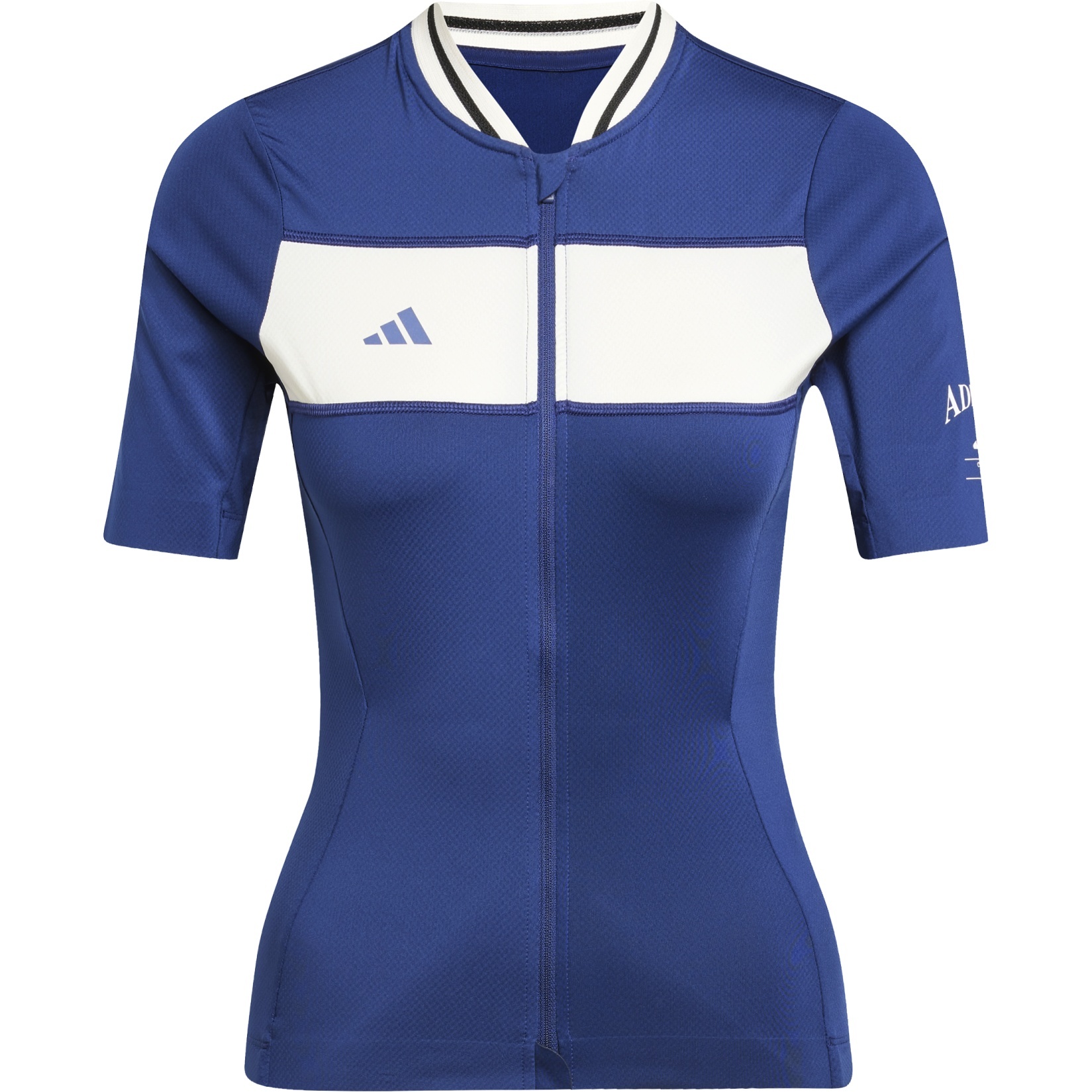 adidas Tempo 3-Stripes Legacy Fietsshirt Korte Mouwen Donkerblauw/Wit Dames