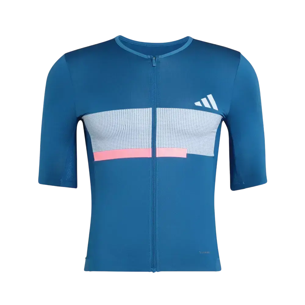 ADIDAS Tempo Neo Herit Fietsshirt Korte Mouwen Blauw Heren