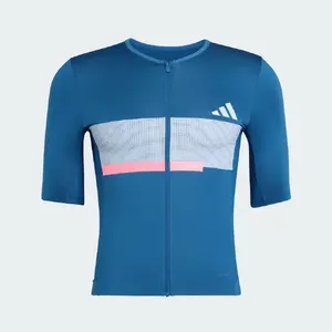 adidas Tempo Neo Herit Fietsshirt Korte Mouwen Blauw Heren