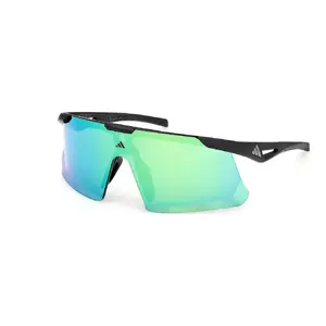 adidas Dunamis EVO S Sport Zonnebril Mat Zwart met Green Mirror Lens