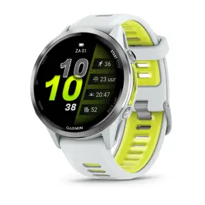 Garmin Forerunner 970 GPS Sporthorloge Titanium/Wit/Geel