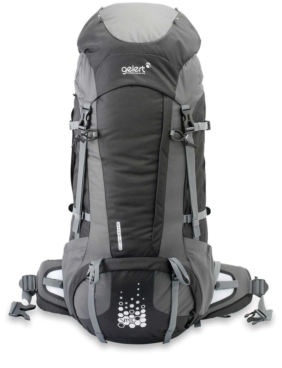 Gelert Phoenix 75+10L Black/Rapid Blue Rugzak