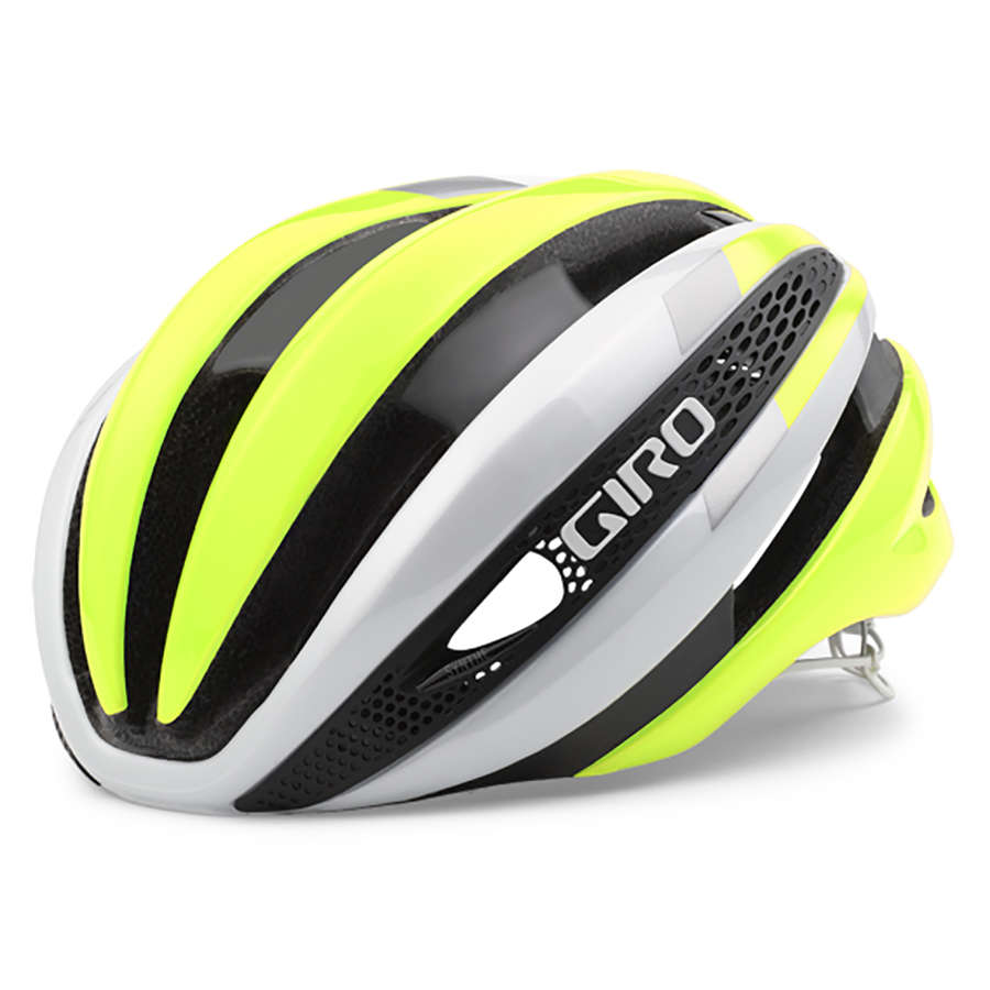 Giro Synthe Race Fietshelm Wit/Fluor Geel