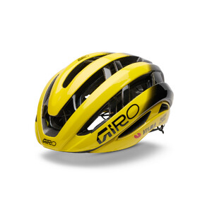 Giro Aries Spherical Visma Lease a Bike Race Fietshelm Geel/Zwart