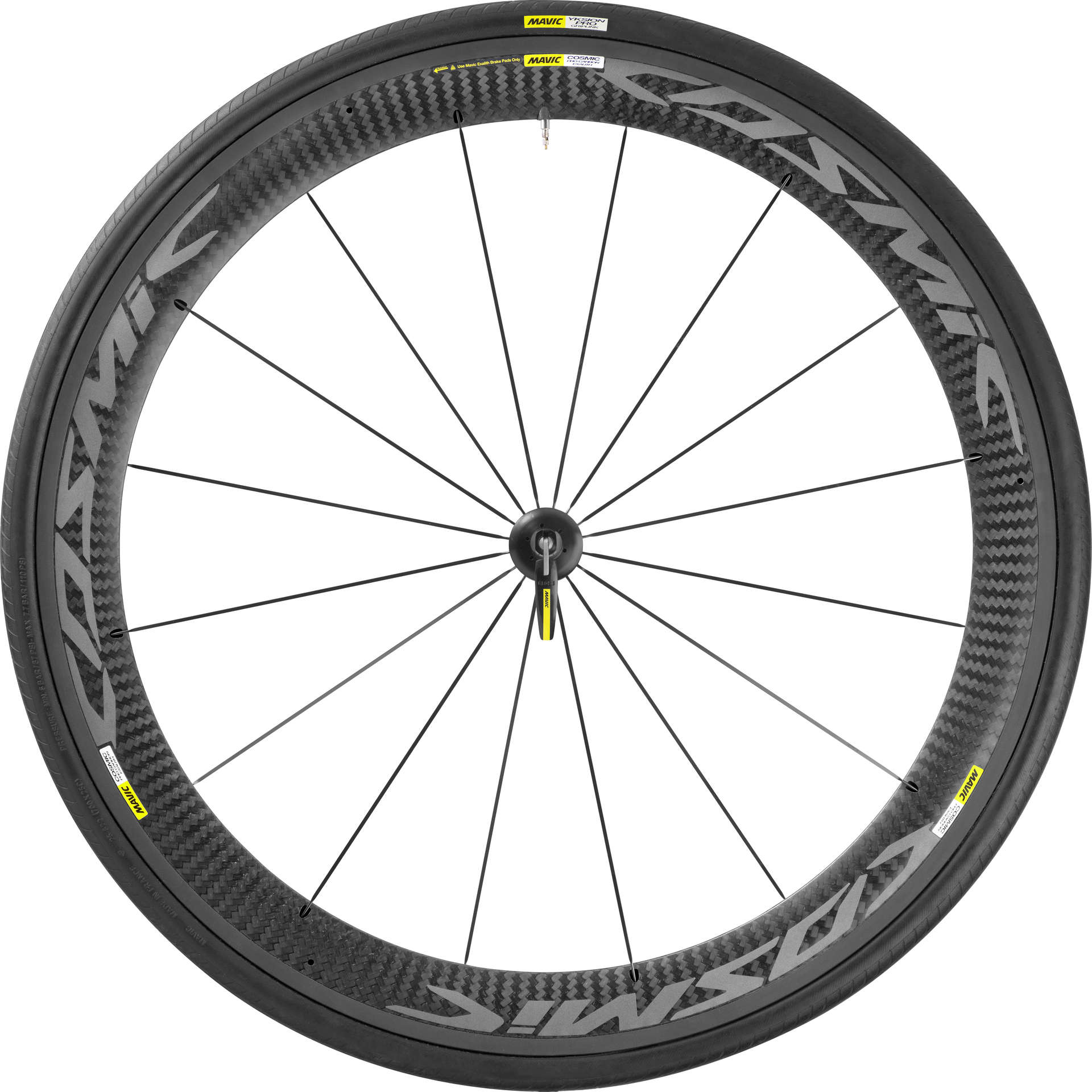 COSMIC PRO CARBON EXALITH 前後セット Mavic Cosmic Pro Carbon Exalith Race Wielset 25mm Band Zwart