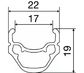 Mavic Crossride UB 26 MTB Achterwiel Zwart