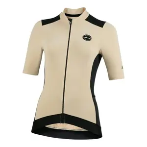 Nalini Five Pocket Fietsshirt Korte Mouwen Beige/Zwart Dames