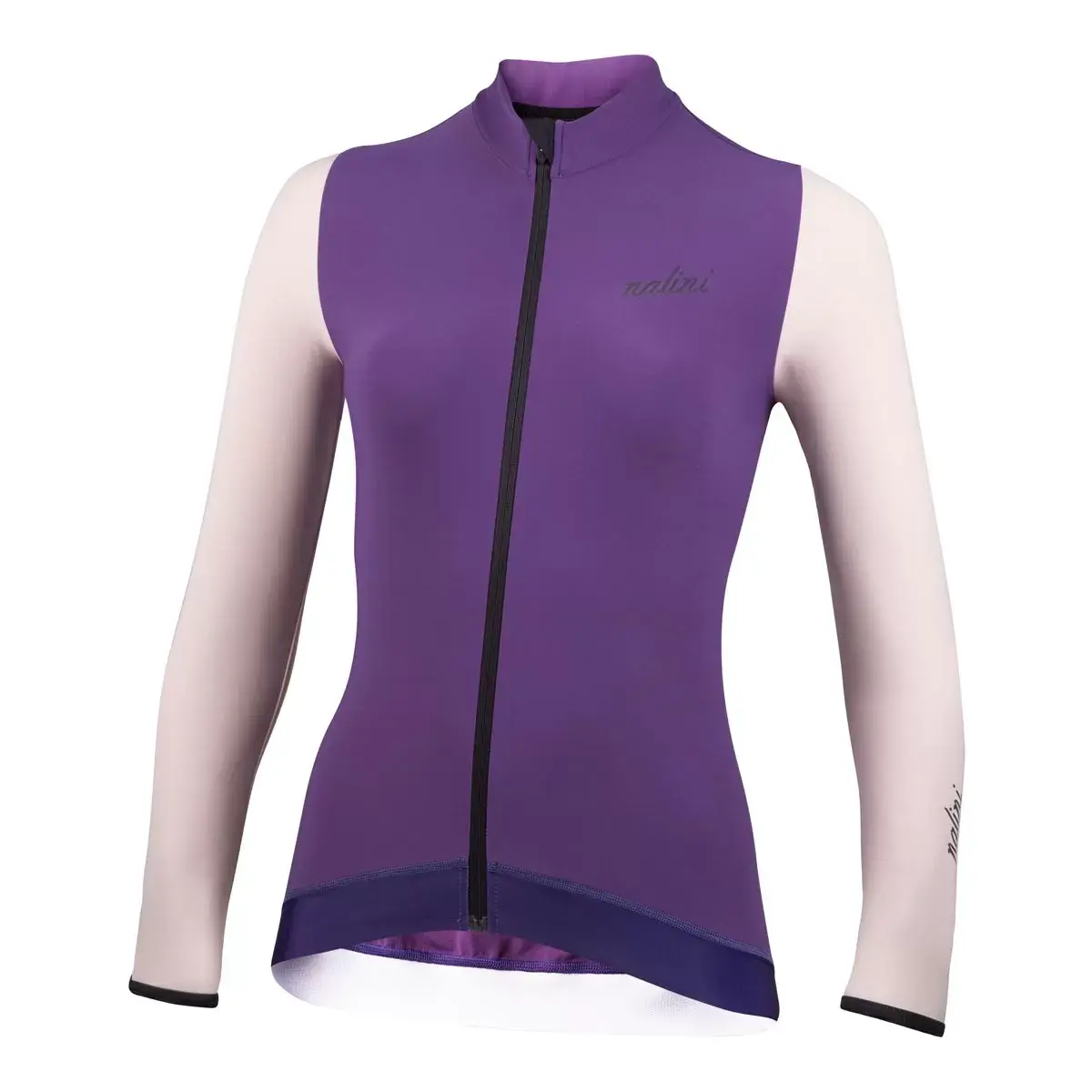 NALINI New Wrap Fietsshirt Lange Mouwen Paars/Wit Dames
