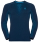 Odlo Performance Warm SUW Crew Neck Thermoshirt Lange Mouwen Blauw Heren