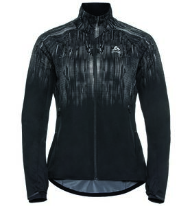Odlo Zeroweight Pro Warm Reflective Hardloopjack Zwart/Wit Dames