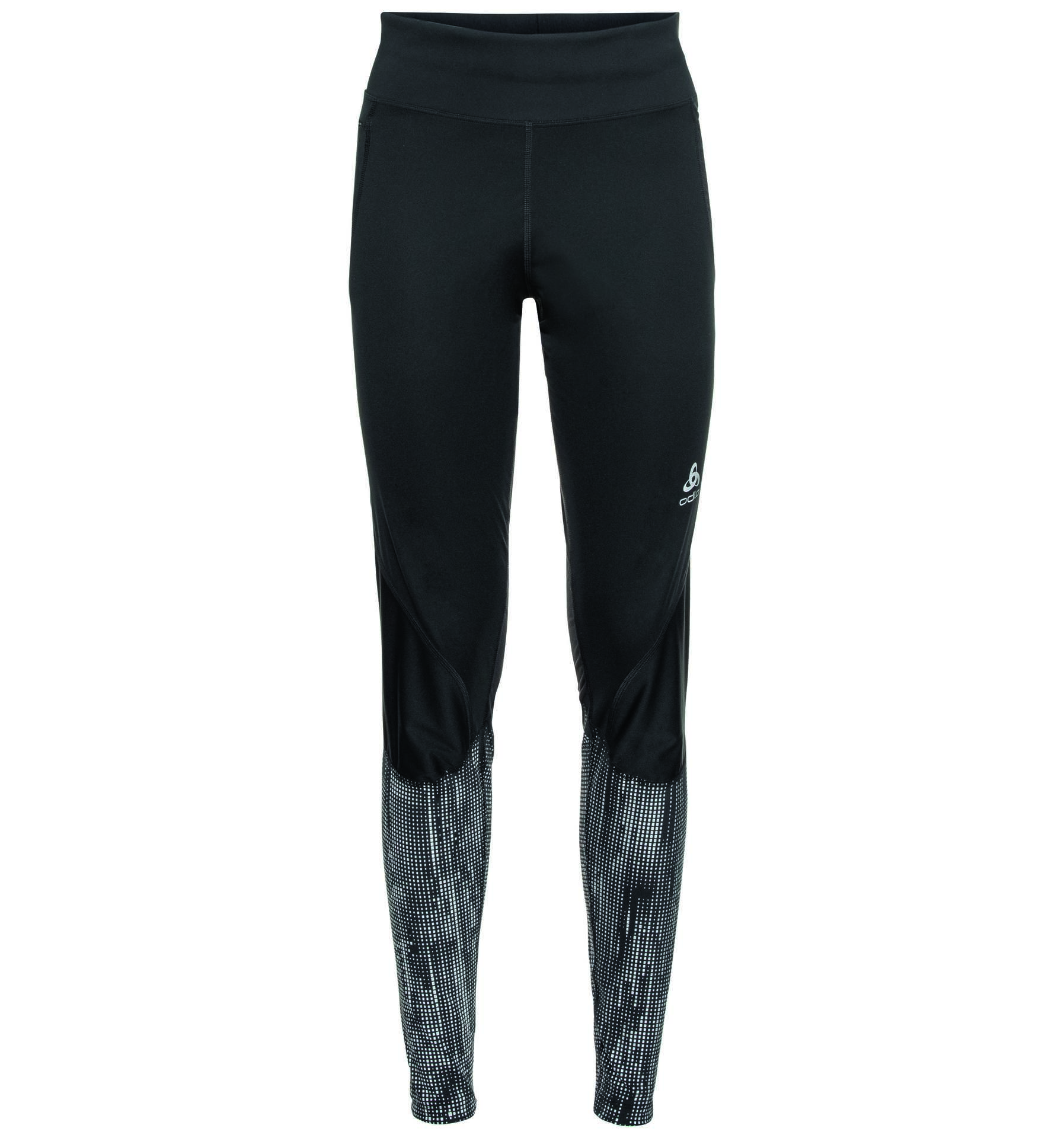 Odlo Zeroweight Warm Reflective Hardloopbroek Lang Zwart/Wit Dames