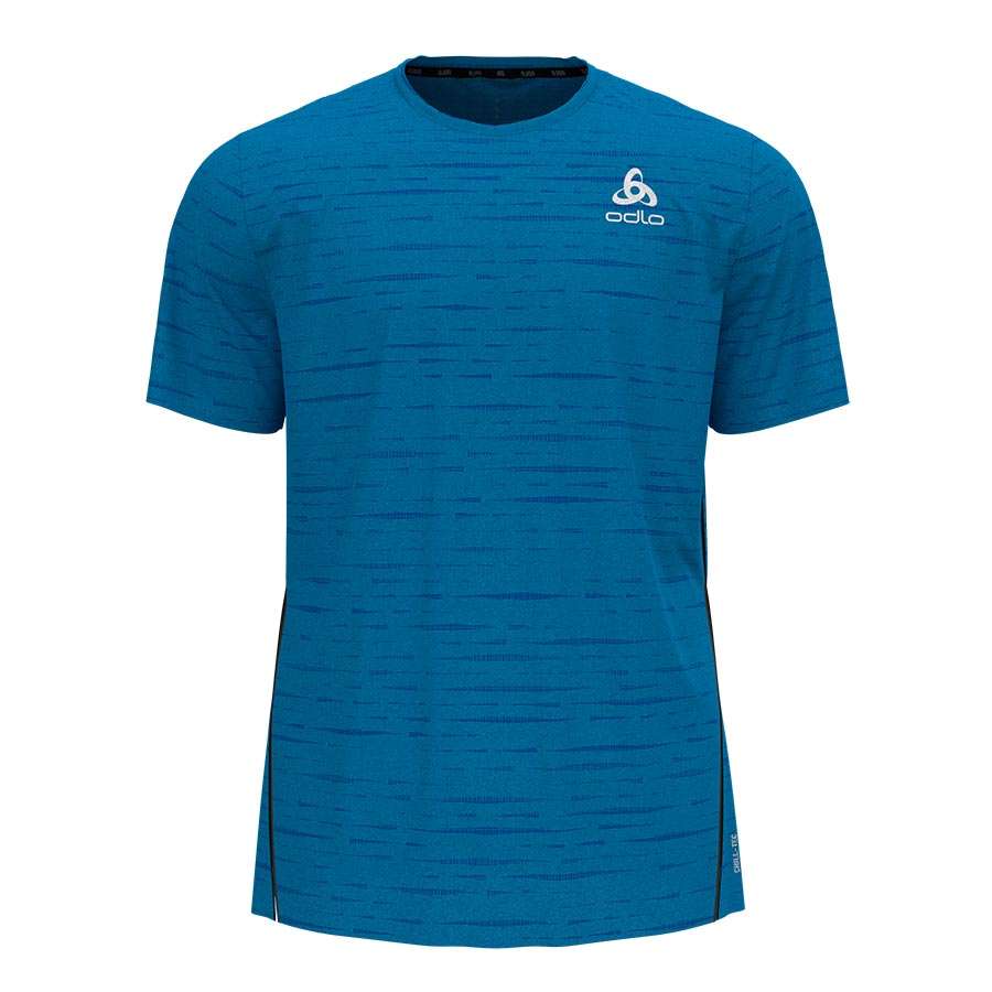 Odlo Zeroweight Engineered Hardloopshirt Korte Mouwen Blauw Heren