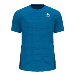 Odlo Zeroweight Engineered Hardloopshirt Korte Mouwen Blauw Heren