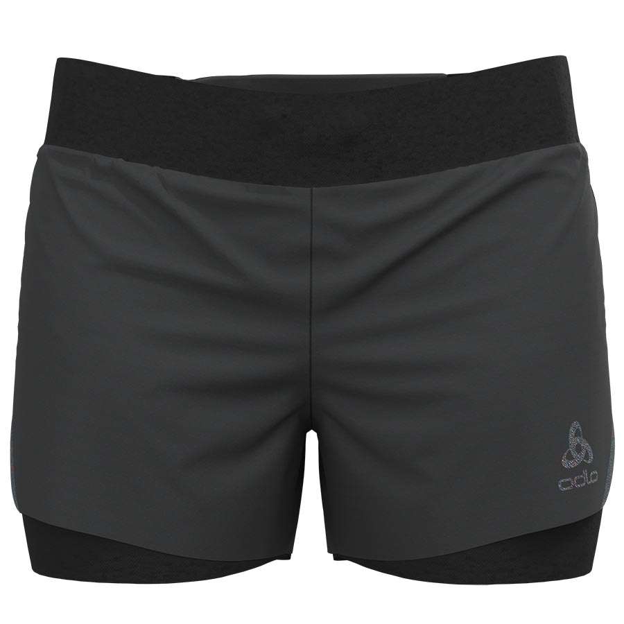 Odlo Zeroweight 3 Inch 2-in-1 Hardloopbroek Kort Grijs/Zwart Dames