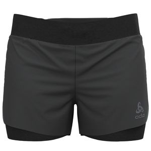 Odlo Zeroweight 3 Inch 2-in-1 Hardloopbroek Kort Grijs/Zwart Dames