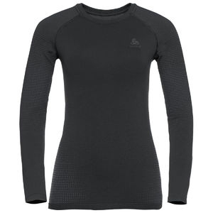 Odlo Performance Warm Eco Crew Neck Thermoshirt Lange Mouwen Zwart