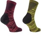 Odlo Ceramicool Run Graphic Micro Crew 2-pack Hardloopsokken Donkerrood/Gro