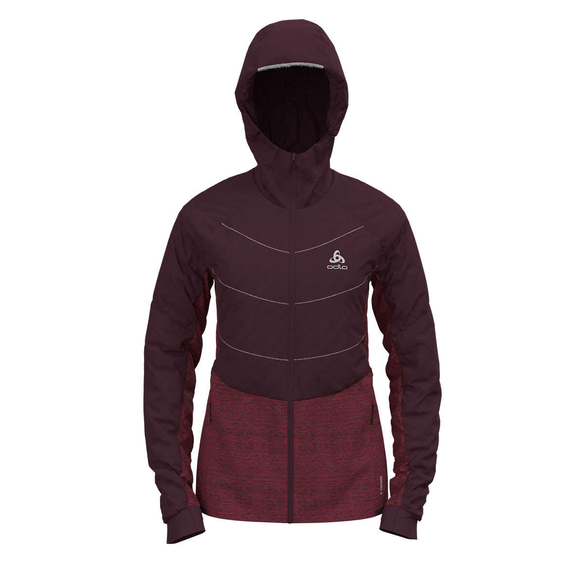 Odlo Run Easy S-Thermic Hardloopjack Donkerrood Dames