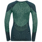 Odlo Blackcomb Crew Neck Ondershirt Lange Mouwen Groenblauw Dames