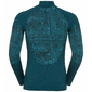 Odlo Blackcomb Turtle Neck Ondershirt Lange Mouwen Groenblauw Heren