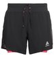 Odlo Axalp Trail 2-in-1 Hardloopbroek Kort Zwart/Roze Dames